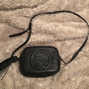 Black leather Gucci Soho Disco bag